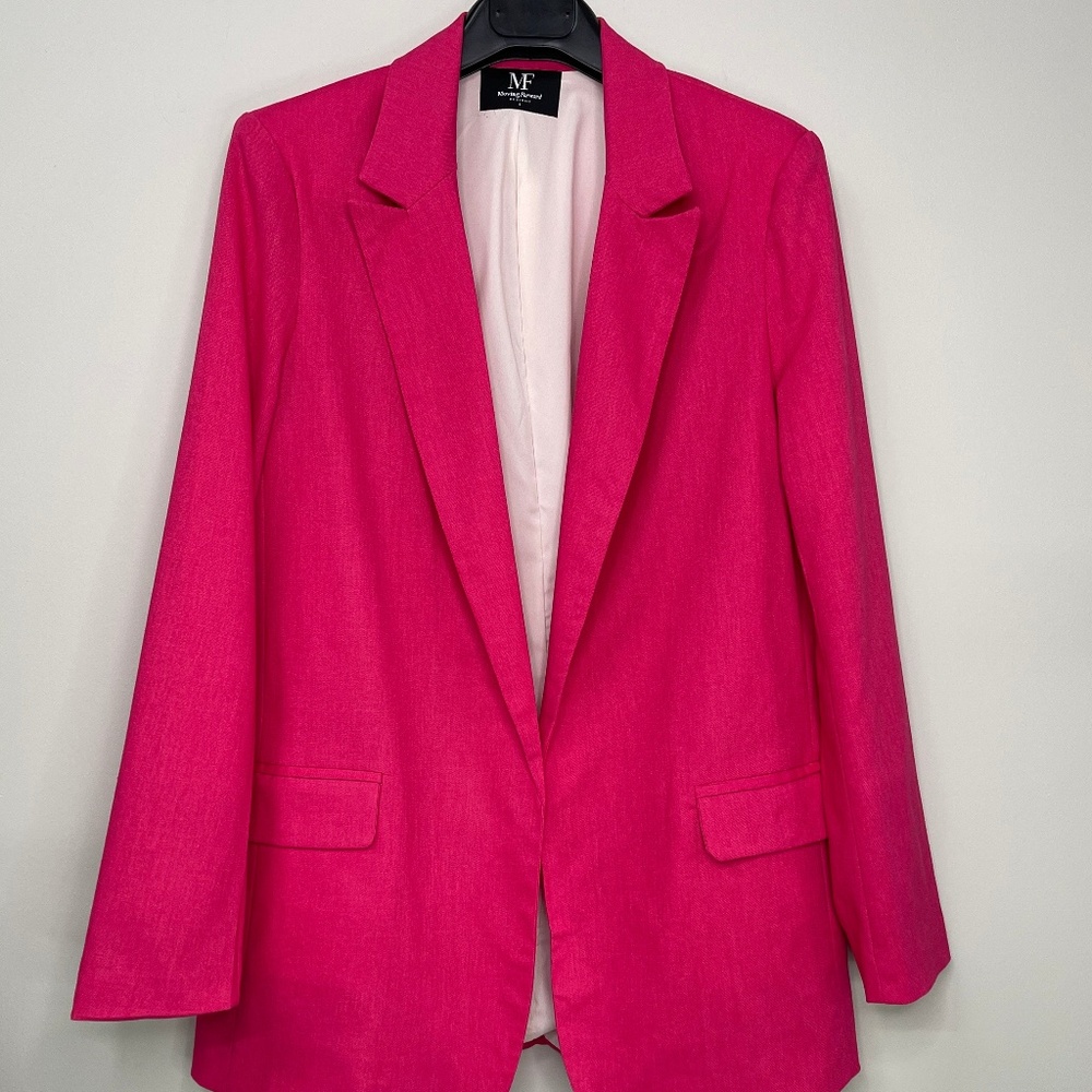 Pink Linen Blazer